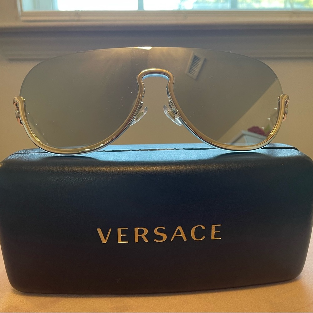 Versace gold mirrored Sunglasses